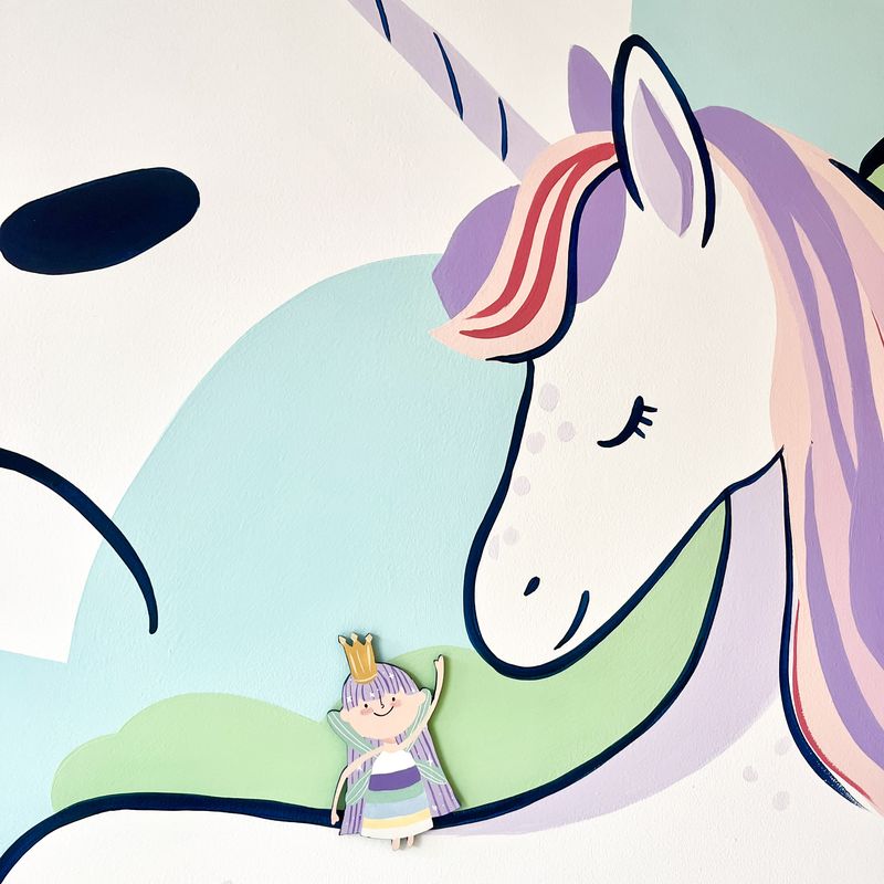 Mural Unicornio — Infantil niña