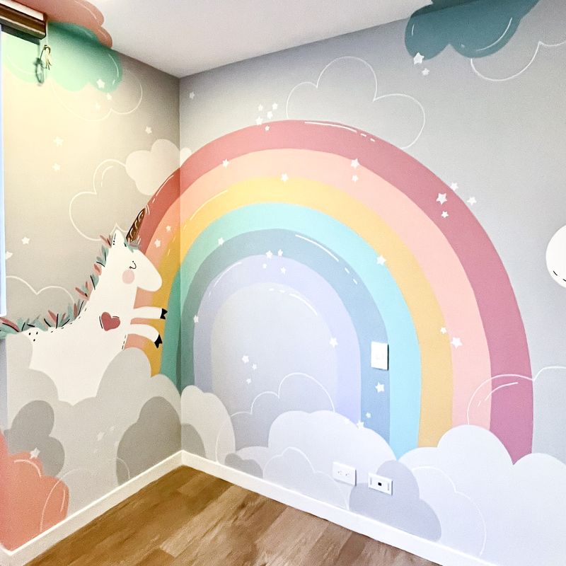 Mural Arcoíris — Infantil niña
