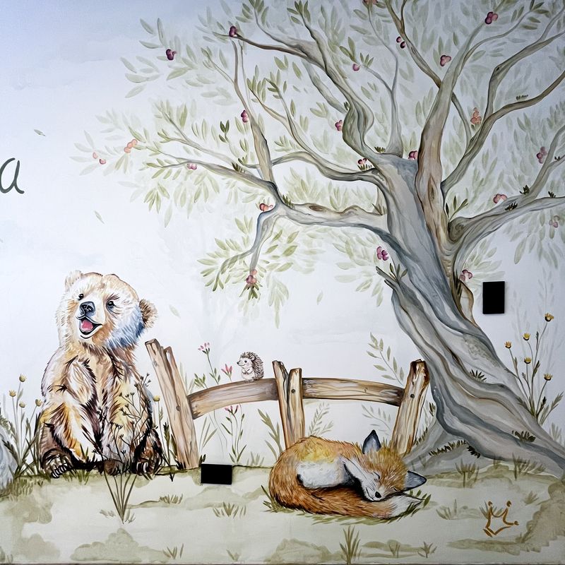 Mural Bosque de animalitos — Infantil niña