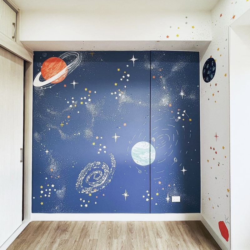 Mural Espacio exterior — Infantil niño