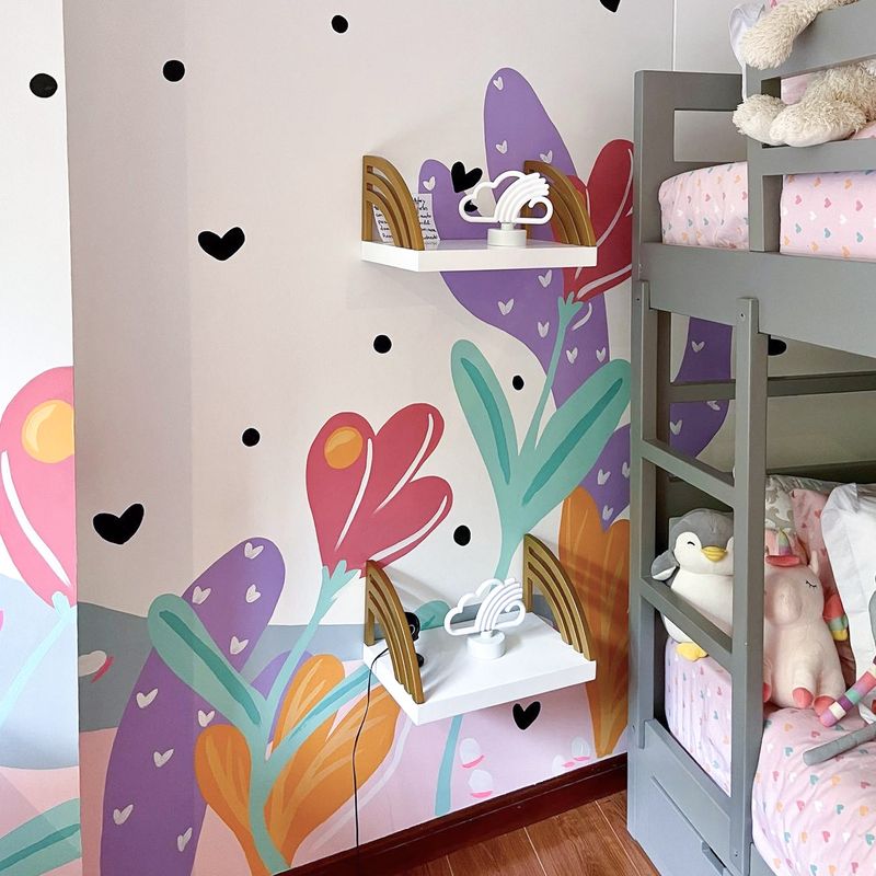 Mural Corazón pop — Infantil niña