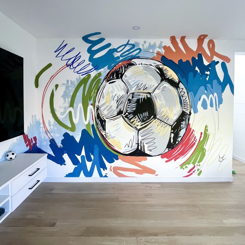 Mural Fútbol — Infantil niño
