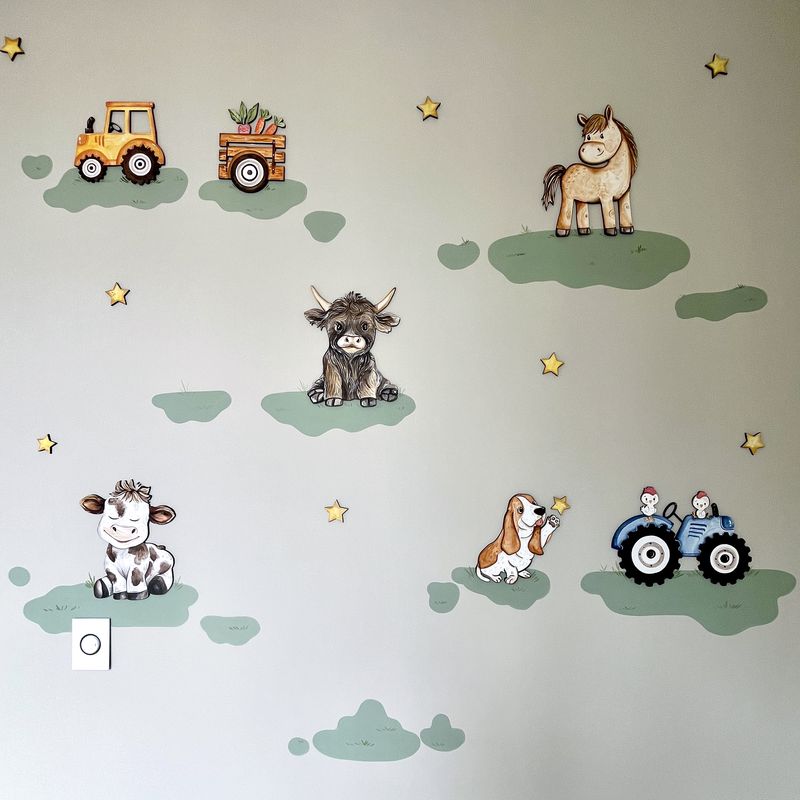 Mural Granja — Apliques
