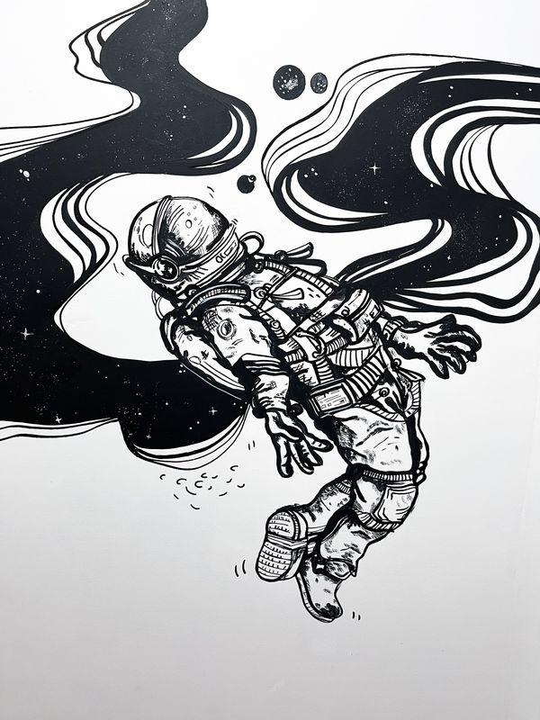 Mural Cosmos en tinta