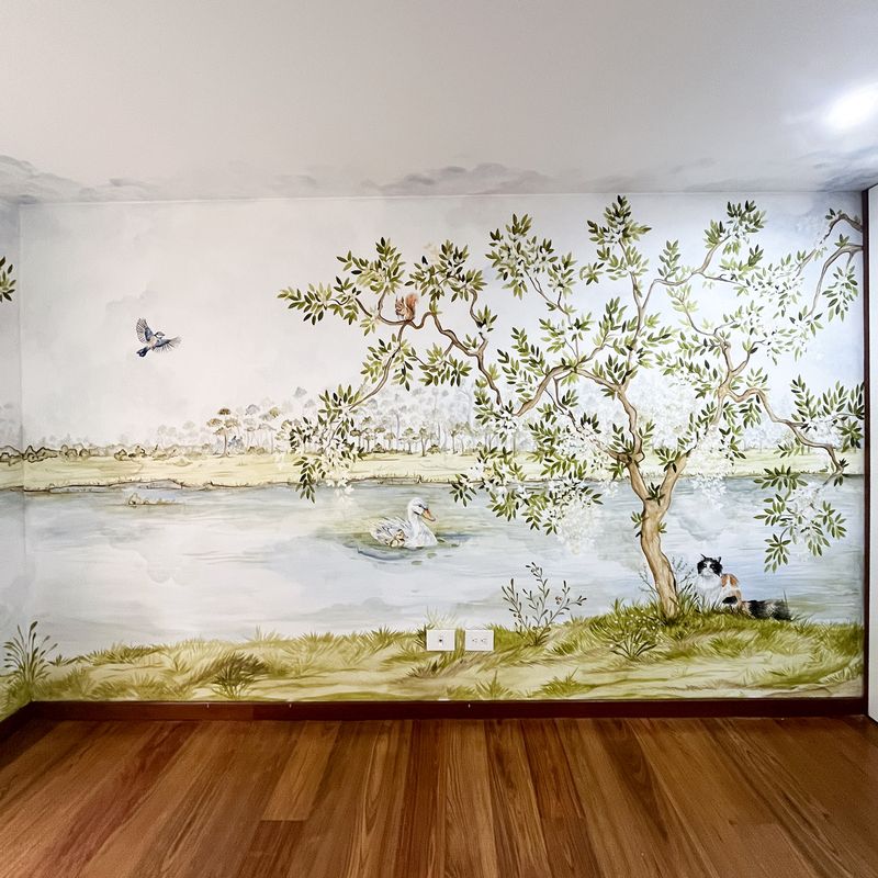 Mural El lago — Infantil niña