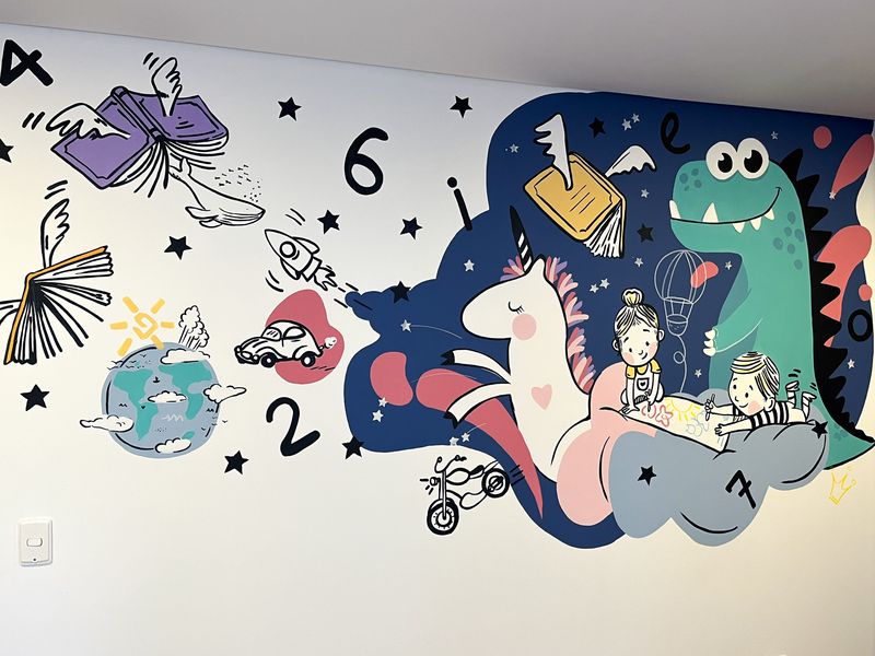Mural Dos almitas — Infantil