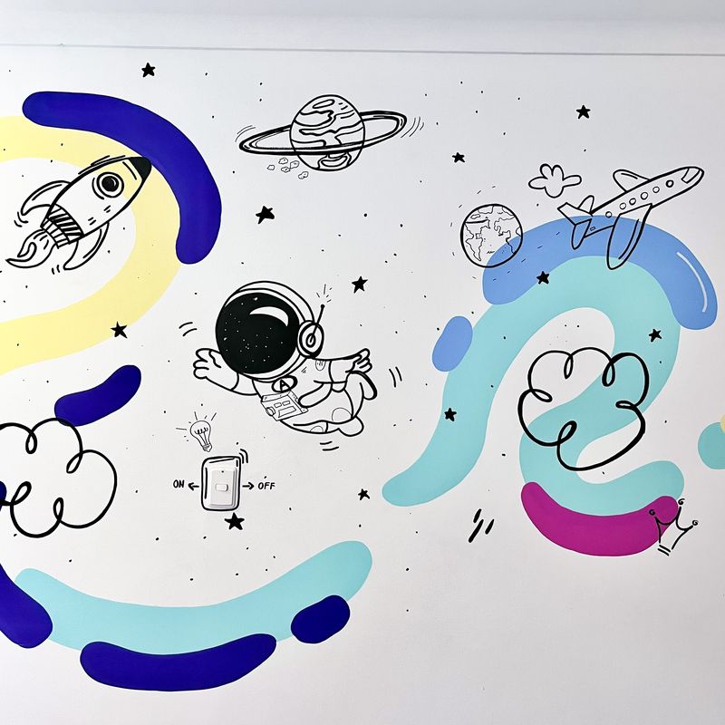 Mural Espacio pop — Infantil niño