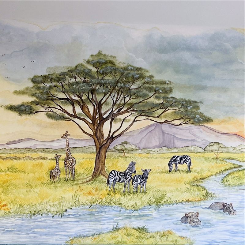 Mural Sabana africana — Infantil